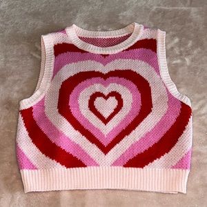 Heart sweater vest